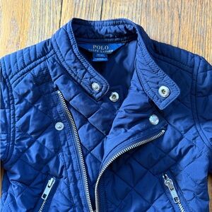 Polo Ralph Lauren Navy Quilted Moto Jacket